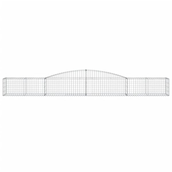 vidaXL Gabionkurver buede 9 stk 400x50x40/60 cm galvanisert jern