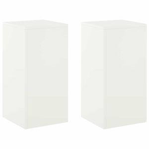 vidaXL Planteholder 2 pcs Hvit 30 x 30 x 60 cm St&aring;l