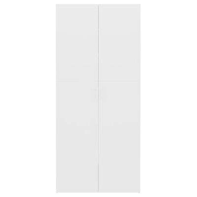 vidaXL Skoskap hvit 80x35,5x180 cm sponplate