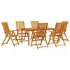 vidaXL Hage Spisegruppe 7 stk. Brun Solid akasietre