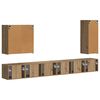 vidaXL TV vegghyllesett Veggmontert 6 pcs Artisan Eik
