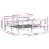 vidaXL Sengeramme med madrass 200x200 cm heltre furu