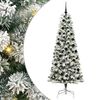 vidaXL Kunstig sammensatt juletre 300 LED-lys Gr&oslash;nn og hvit 210 cm
