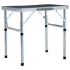 vidaXL Sammenleggbart campingbord gr&aring; aluminium 60x45 cm