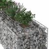 vidaXL Gabion hevet seng 2 pcs s&oslash;lv 260 x 60 x 55 cm Galvanisert St&aring;l