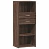 vidaXL Hylle brun eik 50x42,5x124 cm konstruert tre
