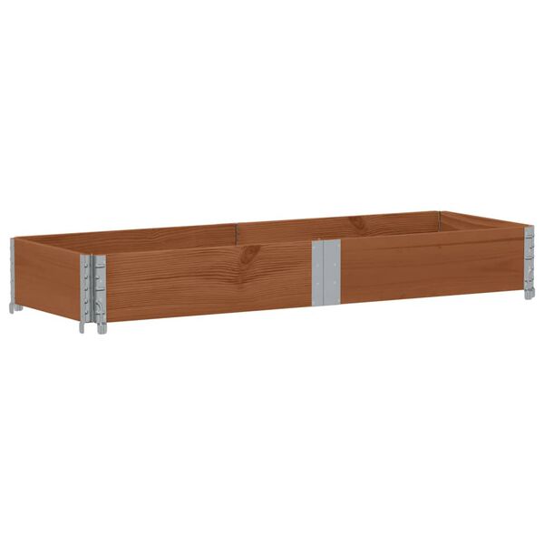 vidaXL Pallekarmer brun 150x50 cm heltre furu