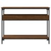 vidaXL Konsollbord med hylle brun eik 100x29x75 cm konstruert tre
