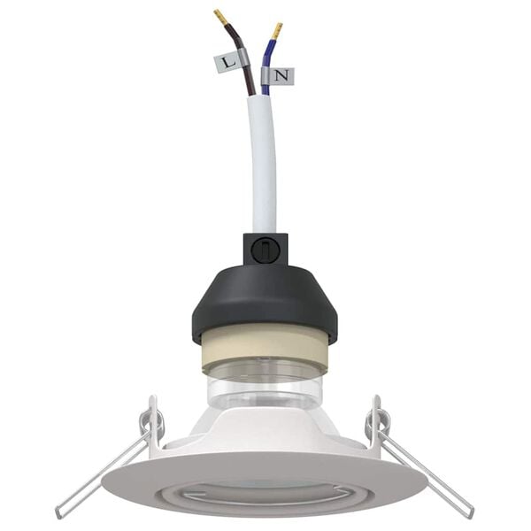 vidaXL Spotlight 6 pcs Hvit 9 x 9 x 2.5 cm Metall