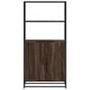 vidaXL Highboard brun eik 68x35x139 cm konstruert tre og metall
