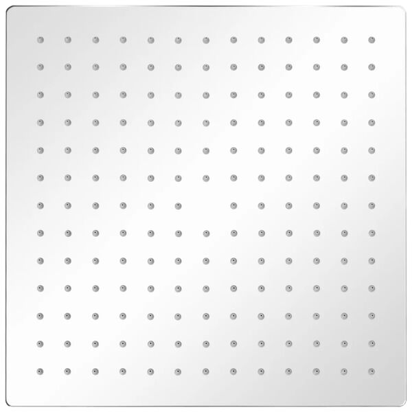 vidaXL Regndusjhode rustfritt stål 30x30 cm firkantet