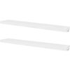 vidaXL Flytende vegghyller 2 stk MDF bok/DVD-oppbevaring hvit