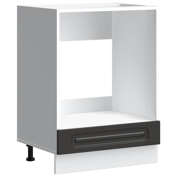 vidaXL Ovnskap Kalmar svart konstruert tre