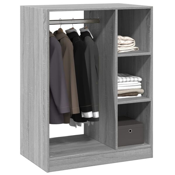 vidaXL Garderobe gr&aring; sonoma 77x48x102 cm konstruert tre