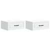 vidaXL Vegghengt Nattbord 2 stk. Hvit 49 x 34,5 x 20 cm Konstruert tre