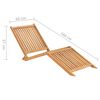 vidaXL Solseng heltre teak
