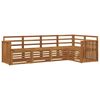 vidaXL Seksjonssofa Sett 5 pcs Naturlig Solid akasietre