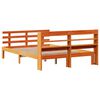 vidaXL Sengeramme med hodegavl voksbrun 150x200 cm heltre furu