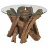 vidaXL Salongbord heltre teak drivved 60 cm