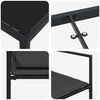 vidaXL Hage Spisegruppe 5 pcs Svart Textilene og st&aring;l