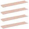 vidaXL Flytende hylle Veggmontert 4 pcs Rosa 100 x 18 x 2,5 cm St&aring;l