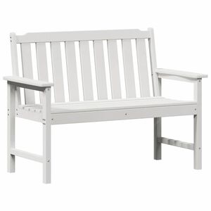 vidaXL Hagebenk Hvit 120 x 59 x 88 cm HDPE