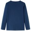 T-skjorte for barn med lange ermer marinebl&aring; 128