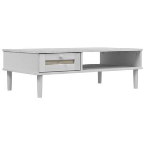vidaXL Salongbord SENJA rotting-utseende hvit 100x55x33 cm heltre