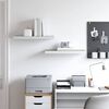 vidaXL Flytende vegghyller 2 stk eik og hvit 60x23,5x3,8 cm MDF