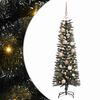 vidaXL Kunstig juletre med 150 LED gr&oslash;nn 120 cm PVC og plast og st&aring;l