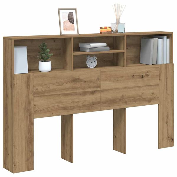 vidaXL Hodegavl med hylle artisan 160x19x103,5 cm konstruert tre