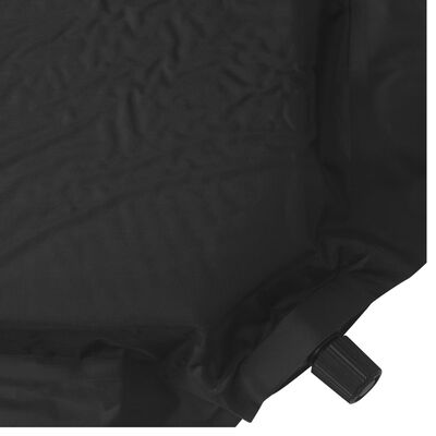 vidaXL Oppblåsbar luftmadrass 66x200 cm svart