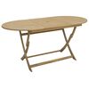 vidaXL Sammenleggbart hagebord 160x85x75 cm heltre akasie