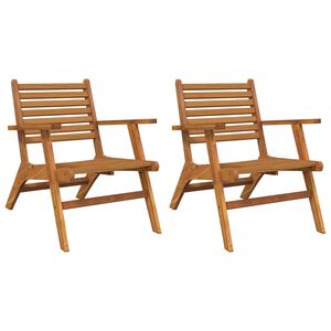 vidaXL Hagestoler 2 stk heltre akasie