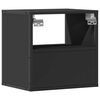 vidaXL Veggmontert nattbord svart 40x31x39,5 cm