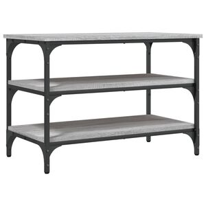 vidaXL Skobenk gr&aring; sonoma 70x38,5x49 cm konstruert tre