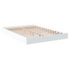 vidaXL Sengeramme hvit 120x200 cm konstruert tre