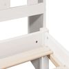 vidaXL Seng med bokhylle uten madrass hvit 90x190 cm heltre furu