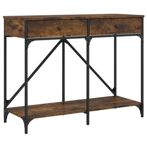 vidaXL Konsollbord r&oslash;kt eik 100x39x78,5 cm konstruert tre