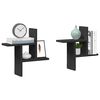 vidaXL Vegghyller 2 stk svart 38x12x38 cm konstruert tre