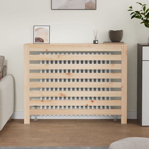 vidaXL Radiatordeksel 108,5x19x84 cm heltre furu