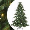 vidaXL Kunstig sammensatt juletre med 300 LED gr&oslash;nn 240 cm PVC og st&aring;l