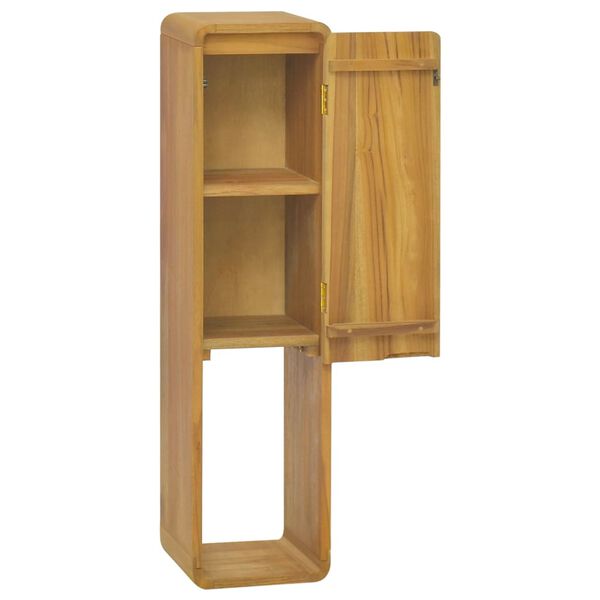 vidaXL Veggmontert baderomsskap 25x25x100 cm heltre teak