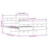 vidaXL Sengeramme i metall uten madrass sonoma eik 160x200 cm