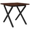 vidaXL Spisebord med levende kant 80 x 80 x 75 cm Solid akasietre