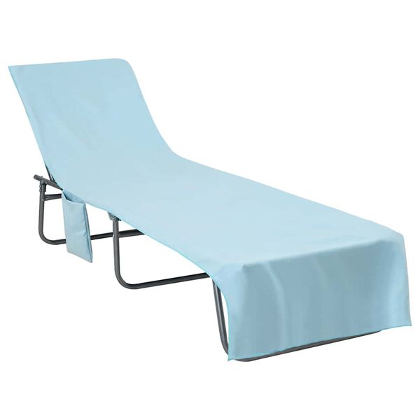 vidaXL Solsenghåndkler 2 pcs Blå 210 x 75 cm Polyester og polyamid