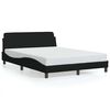 vidaXL Sengeramme Dover svart 135x190 cm stoff