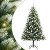 vidaXL Kunstig leddet juletre med flocket sn&oslash; Gr&oslash;nn og hvit 180 cm