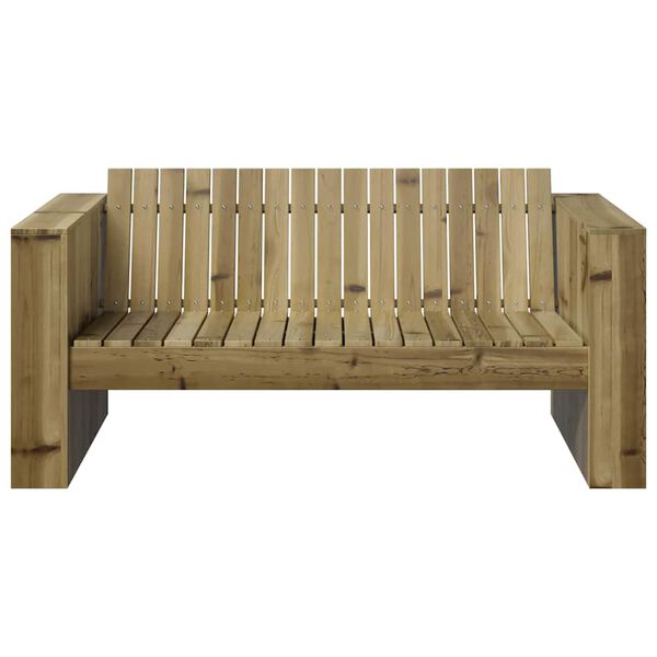 vidaXL Hagemøbelsofa grønn 134 x 60 x 62 cm Massiv furu