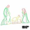 vidaXL Belyst Nativitetsscene med 550 LED Flerfarget 112 x 71,5 cm PVC